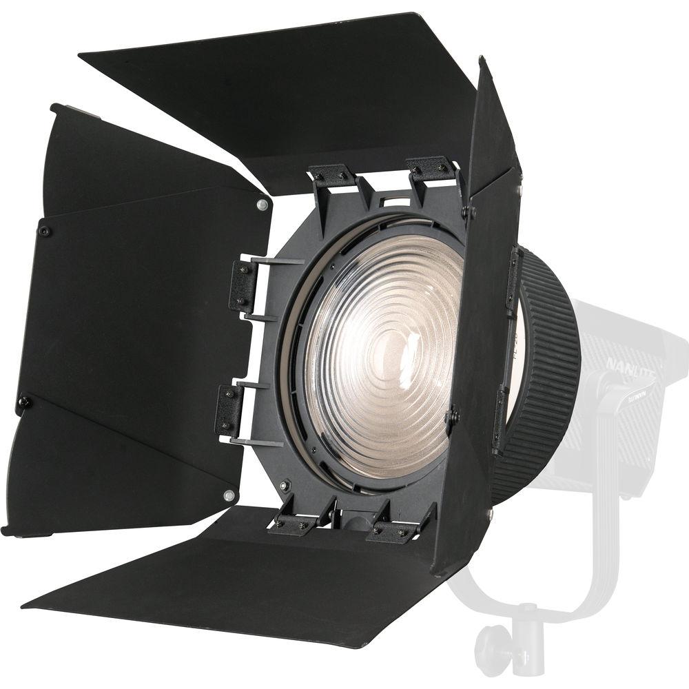 Nanlite Fresnel adaptor and Barn doors for Forza 200 & 300 & 500