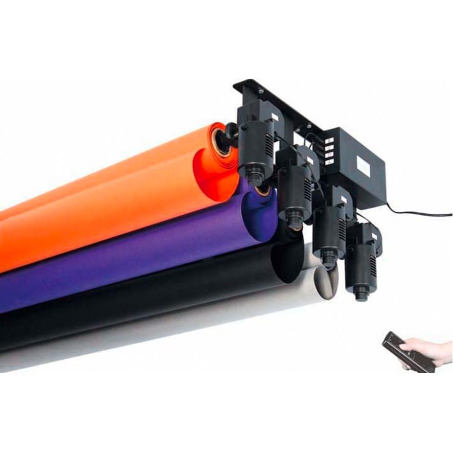 Nanlite BE-4R motorised background kit 4 roll with wireless remote control
