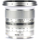 NiSi 15mm f/4 Sunstar Super Wide Angle Full Frame ASPH Lens in Silver (Sony E Mount)
