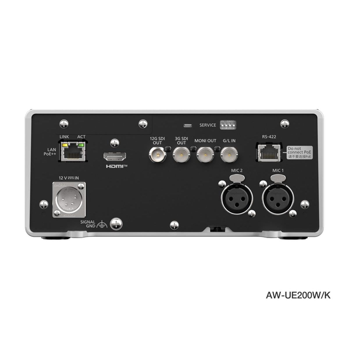 Panasonic AW-UE200 4K Global Shutter PTZ Camera, 22x Zoom (Black)