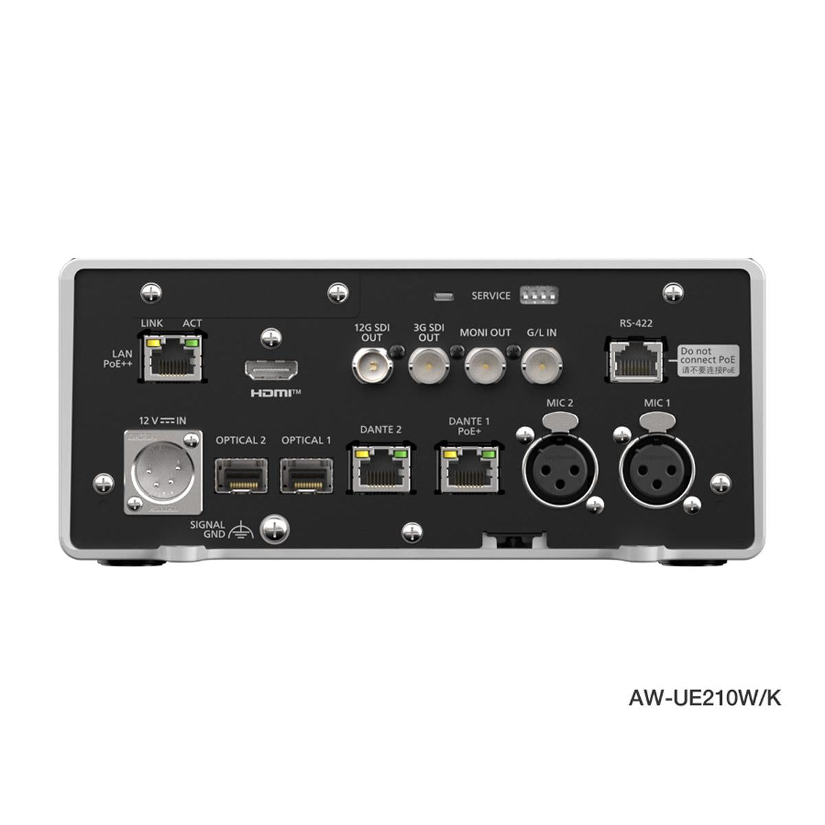 Panasonic AW-UE210 4K Global Shutter PTZ Camera, 22x Zoom, ST 2110/Dante (Black)