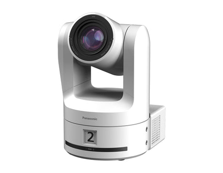 Panasonic AW-UE210 4K Global Shutter PTZ Camera, 22x Zoom, ST 2110/Dante (White)