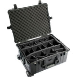 Pelican 1610 Waterproof Black Case with Padded Dividers