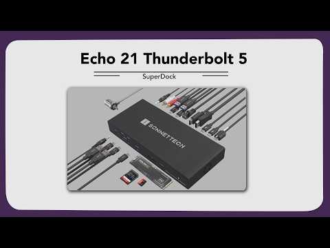 Sonnet Echo 21 Thunderbolt 5 SuperDock21-port Thunderbolt 5 Docking Station With 10Gb Ethernet, Triple 4K Display Support, SSD Ready140W Charging, and Much, Much More...