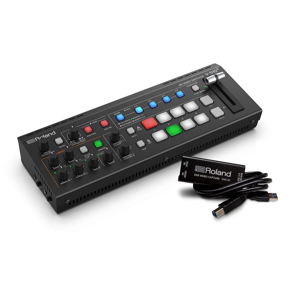 Roland V1HD Plus Switcher with UVC01 Streaming Encoder