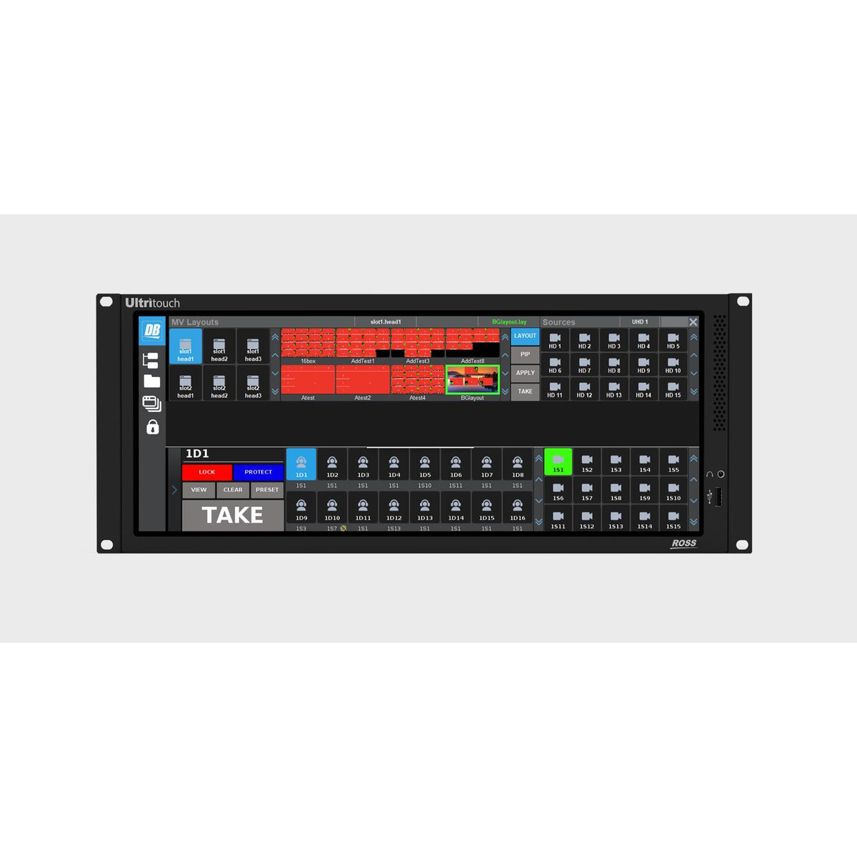 Ross Video ULTRITOUCH-4 Ethernet Enabled 4RU LCD Touchscreen Control P ...