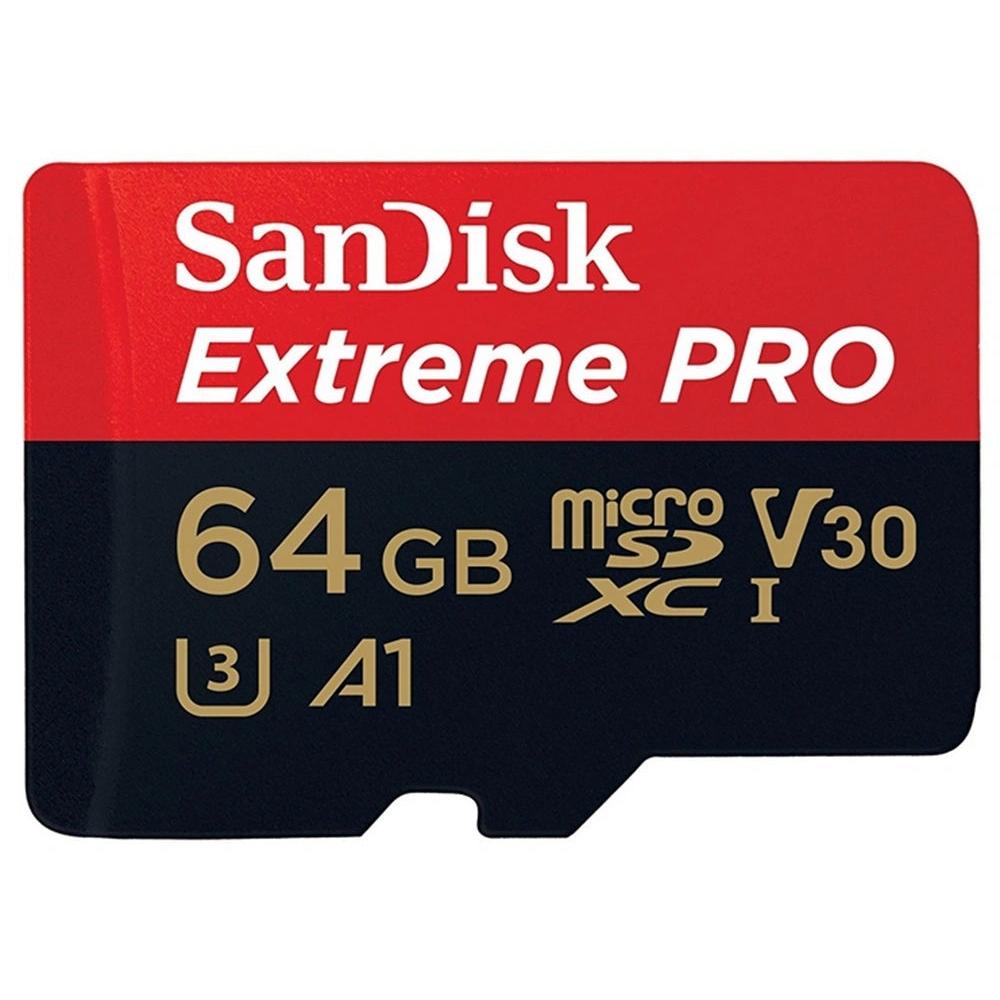 SanDisk 64GB Extreme PRO UHS-I microSDXC Memory Card (U3, Class 10)