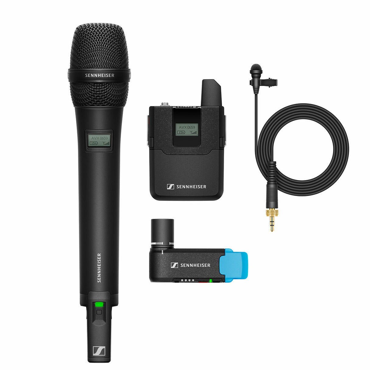 Sennheiser AVX ME2/835 SET-3 Digital Wireless Handheld and Lavalier Combo Kit