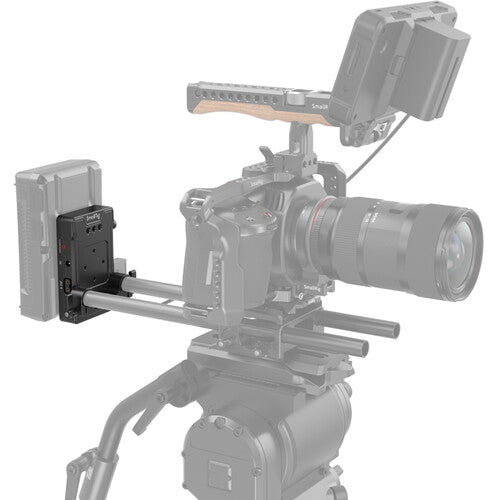 SmallRig V-Mount Battery Adapter Plate with Dual-Rod Clamp