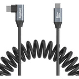 SmallRig USB-C Straight-to-Right Angled Coiled Data Cable (35cm)