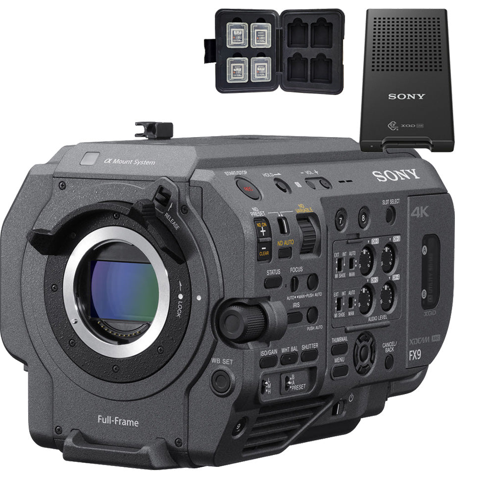 Sony FX9 6K Full-Frame Camera Body with Card Reader & 512GB Media Bundle