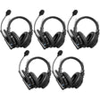 Synco Xtalk XMax5 Wireless Intercom with 5 Dual-Ear Headsets