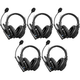 Synco Xtalk XMax5 Wireless Intercom with 5 Dual-Ear Headsets