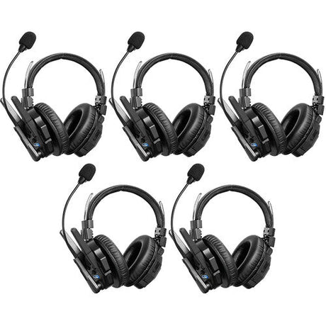 Synco Xtalk XMax5 Wireless Intercom with 5 Dual-Ear Headsets