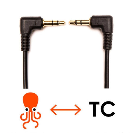 Tentacle Sync 30cm Right Angled Tentacle to DSLR 3.5mm Mini-Jack Cable