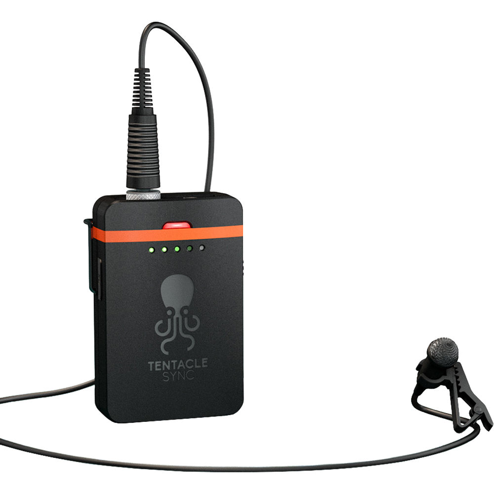 Tentacle Sync Track E Pocket Audio Recorder with Lavalier Mic & Timecode Support
