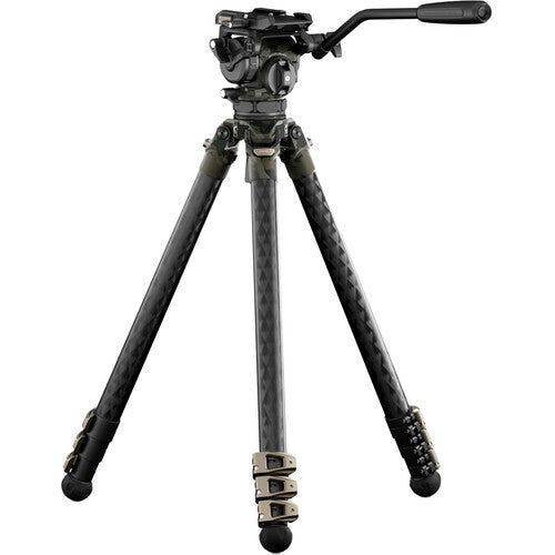 Tilta CT08 75mm Cine Fluid Head with 3-Stage Carbon Fiber Tripod Legs (8KG) - Forest Camo
