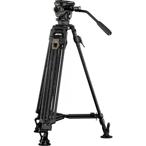Tilta CT08A 75mm Cine Fluid Head with 2-Stage One Touch Carbon Fiber Tripod Legs (8KG) - Space Gray