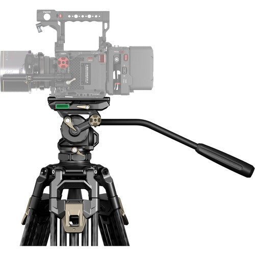 Tilta CT08A 75mm Cine Fluid Head with 2-Stage One Touch Carbon Fiber Tripod Legs (8KG) - Space Gray