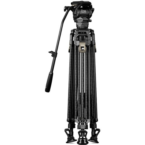 Tilta CT12 75mm Cine Fluid Head with 2-Stage One Touch Carbon Fiber Tripod Legs (12KG) - Space Gray