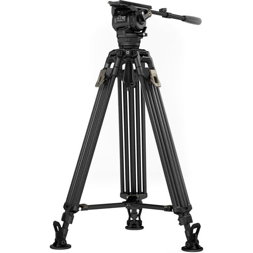 Tilta CT12 75mm Cine Fluid Head with 2-Stage One Touch Carbon Fiber Tripod Legs (12KG) - Space Gray