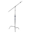 Xlite C-Stand Silver with Arm, Grips & Sliding Leg in Silver