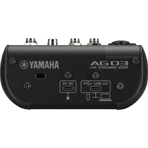 Yamaha AG03MK2 3 Channel Mixer & USB Audio Interface in Black