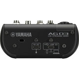 Yamaha AG03MK2 3 Channel Mixer & USB Audio Interface in Black