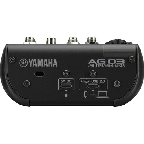 Yamaha AG03MK2 3 Channel Mixer & USB Audio Interface in Black