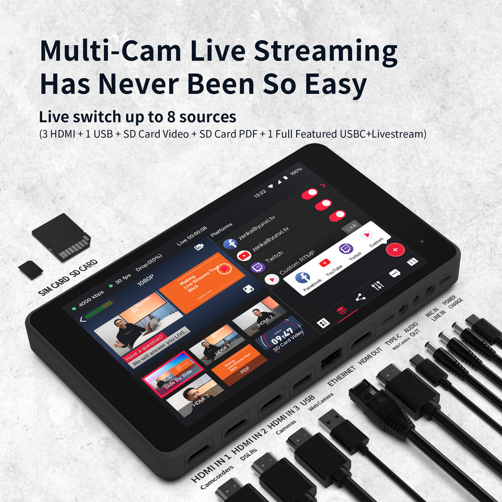 YoloLiv YoloBox Pro Portable Multi-Camera Encoder/Streamer/Switcher/Monitor/Recorder