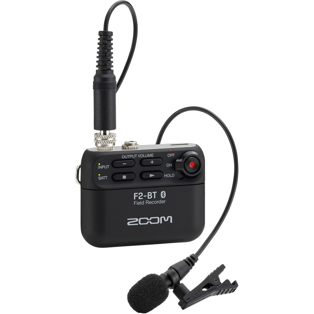 Zoom F2-BT Bluetooth-Enabled Ultra Compact Field Recorder + Lavalier Microphone