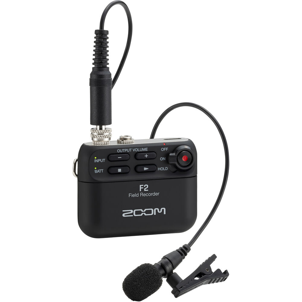 Zoom F2 Ultra Compact Field Recorder + Lavalier Microphone