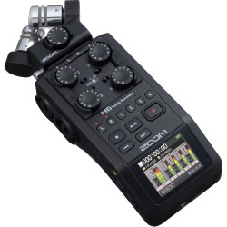 Zoom H6 6-Input Portable Handy Recorder with Single Mic Capsule - Black Edition